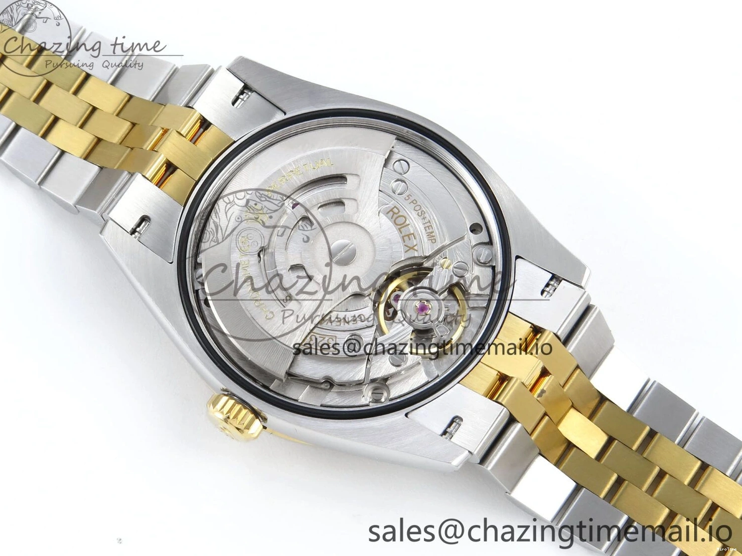 MiroTime 1223 Attractive DateJust 36 126283RBR EWEF Best Edition YG Diamonds Dial on SS YG Jubilee Bracelet A 635